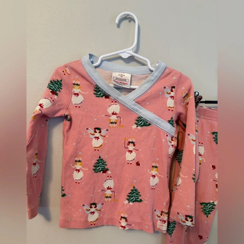 Hanna Andersson Pink Christmas Angel Pajamas